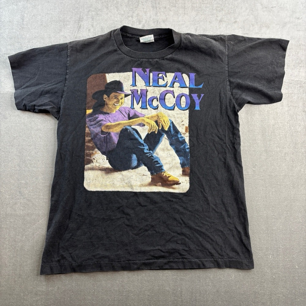Vintage Neal McCoy Country Music Graphic‎ Tee Black Mens Large